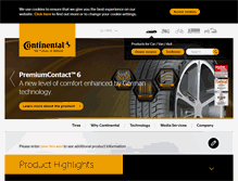 Tablet Screenshot of continental-tires.com